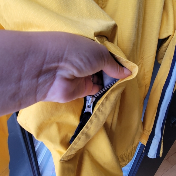 VINTAGE GAP REFLECTIVE RACING STRIPED HOODED WINDBREAKER JACKET XS STRIPED - Picture 3 of 14